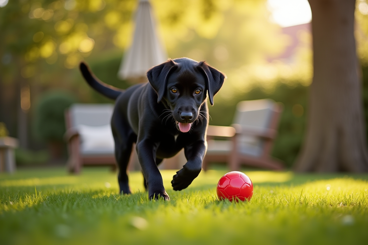 chien jardin
